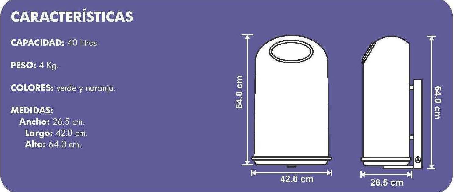 PAPELERA PARA BASURA CH-40