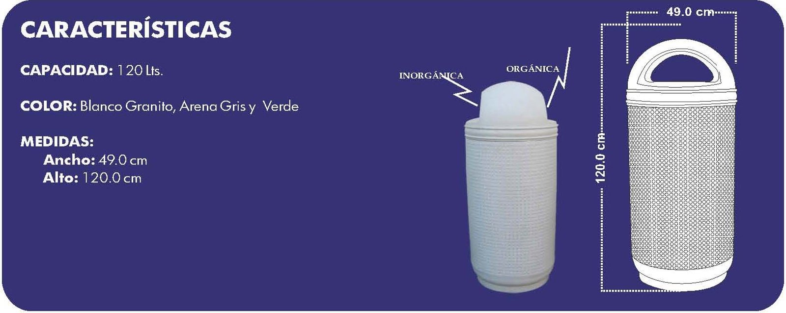 PAPELERA PARA BASURA DOMO 3