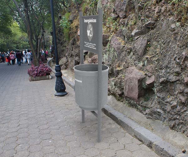 Botes de basura parques
