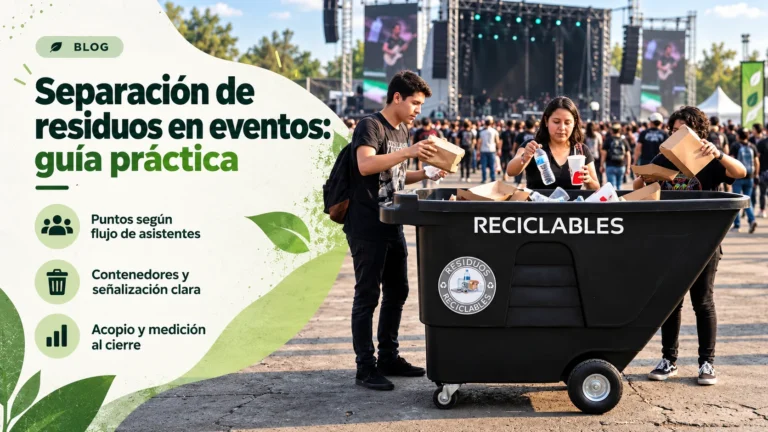Separación de residuos en eventos: guía práctica