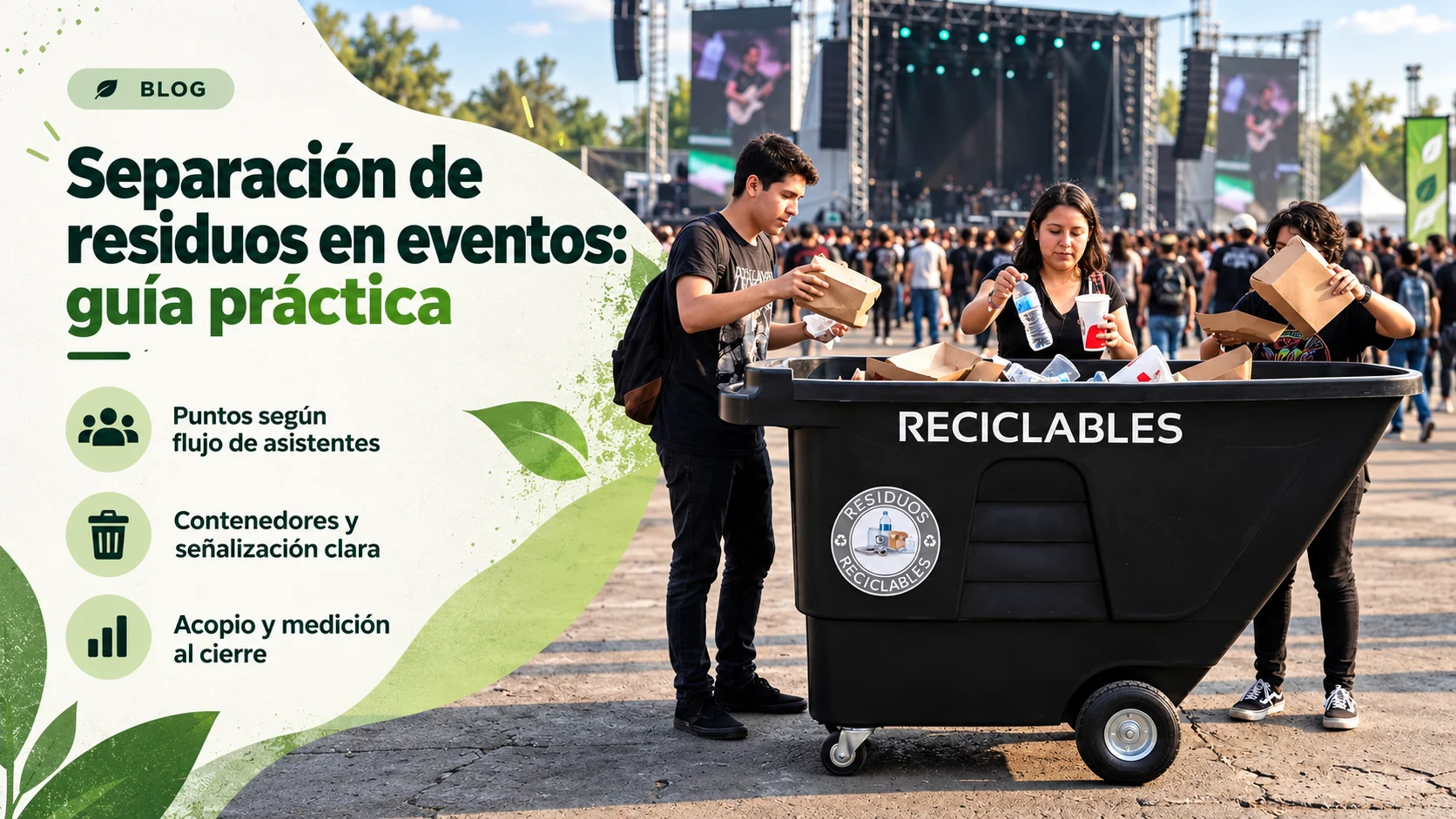 Separación de residuos en eventos: guía práctica