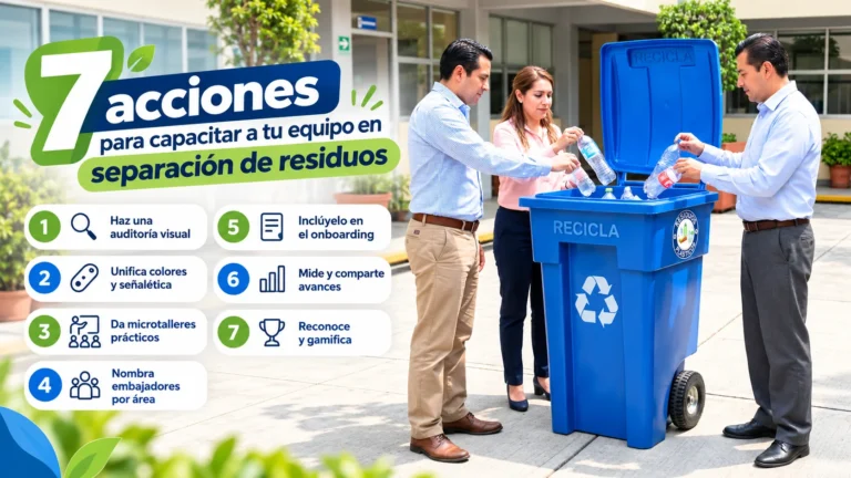7 acciones para capacitar a tu equipo en separación de residuos