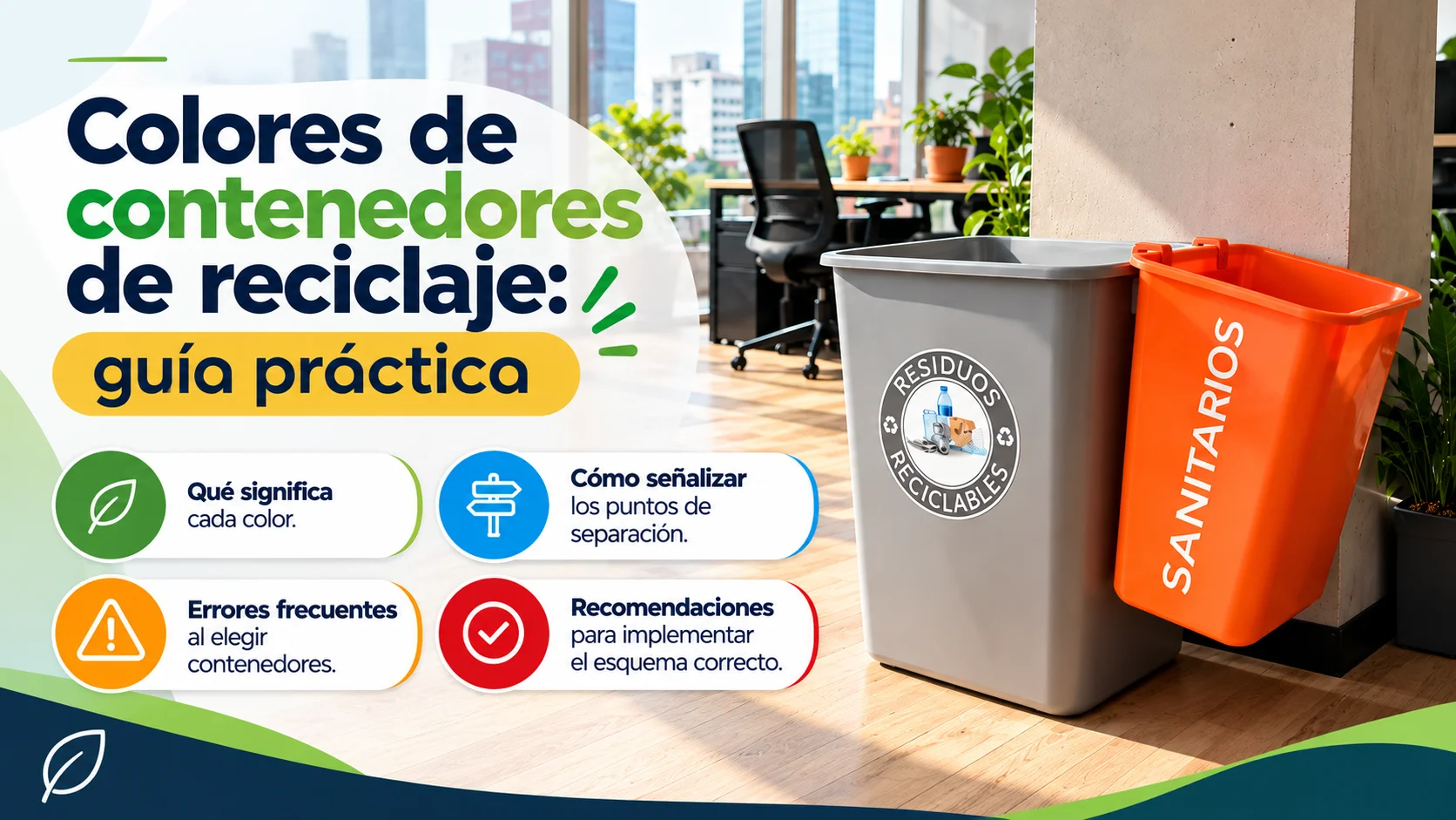 Colores de contenedores de reciclaje: guía práctica