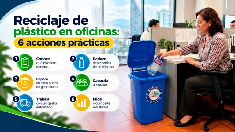 Reciclaje de plástico en oficinas: 6 acciones prácticas